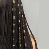 Elegant Hollow Out Gold Hair Rings Set – 40pcs Braiding Hair Cuffs for Women and Girls